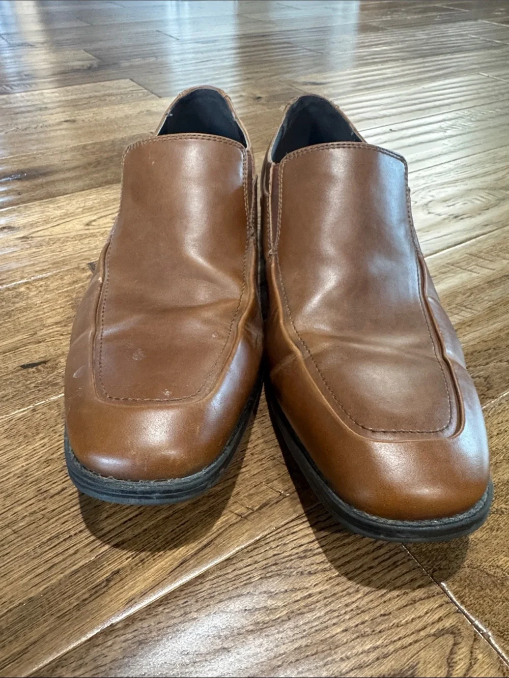 Apt. 9 Men's Tan Slip-On Leather Loafers 11M